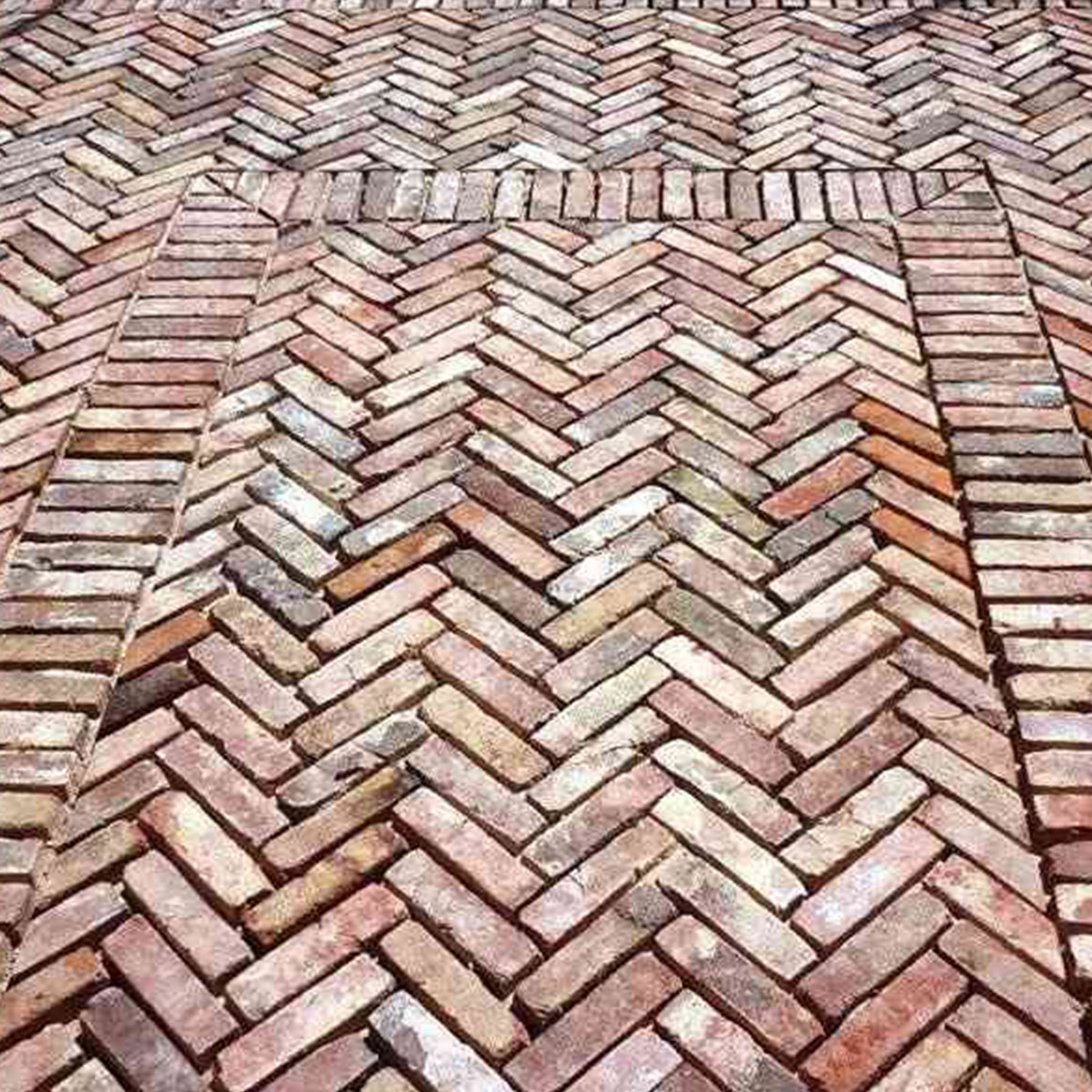 Recycled Brick - Brooklyn - Herringbone - Laid - Stone3 Brisbane