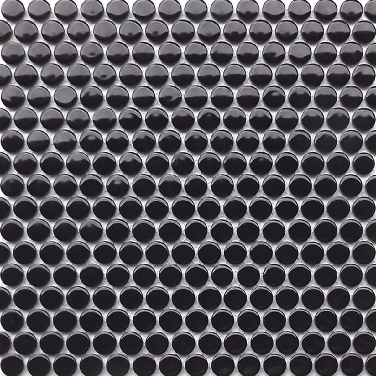 Black Gloss Penny Rounds - Feature Tiles - Stone3 Brisbane