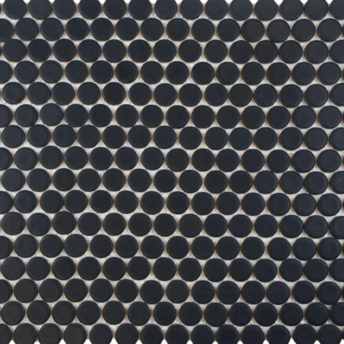 Black Matt Penny Rounds - Feature Tiles - Stone3 Brisbane