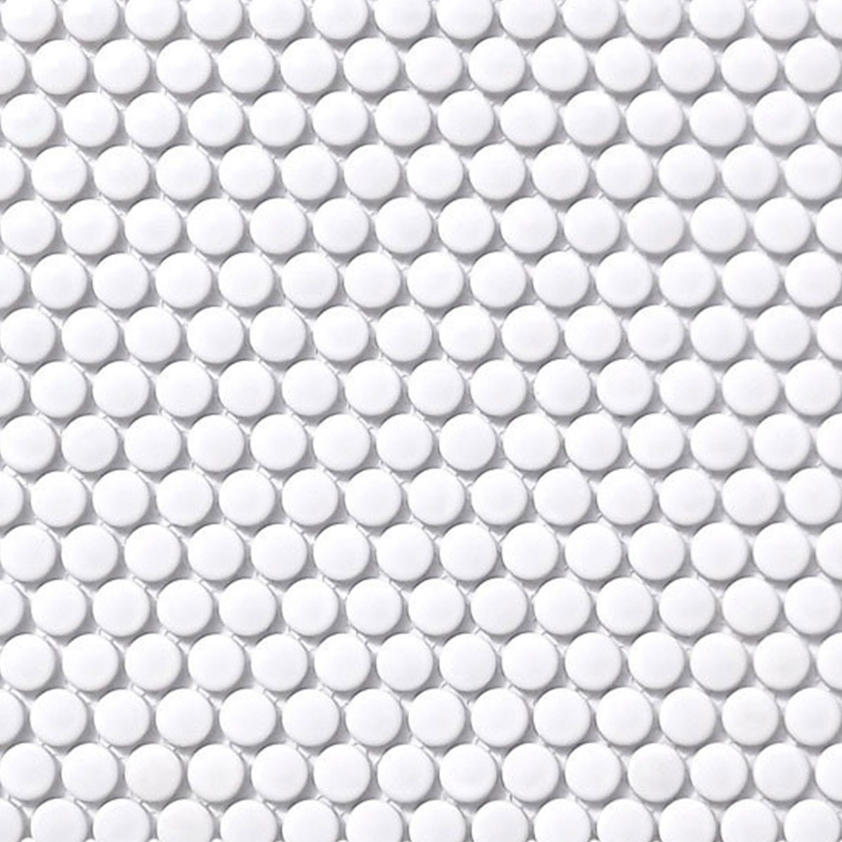 White Matt Gloss Penny Rounds - Feature Tiles - Stone3 Brisbane