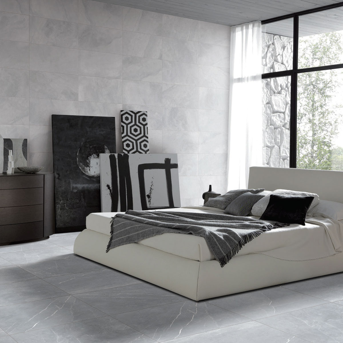 Bracca - Light Grey - Marble Look Tiles - Stone3 Brisbane