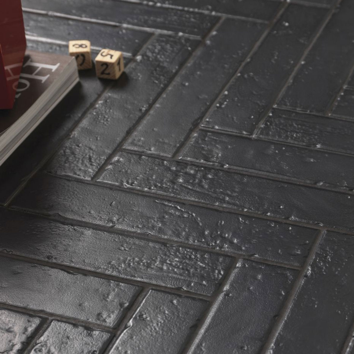 Antique black matt subway tile - Stone3 Brisbane