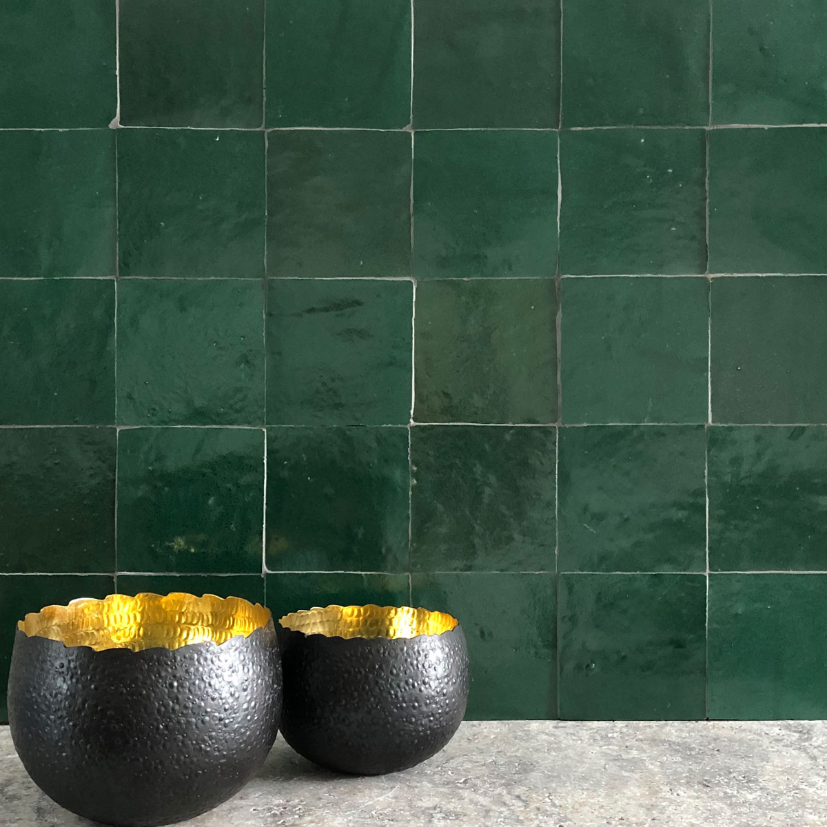 Clay Zellige - Emerald - Moroccan feature tiles - Stone3 Brisbane