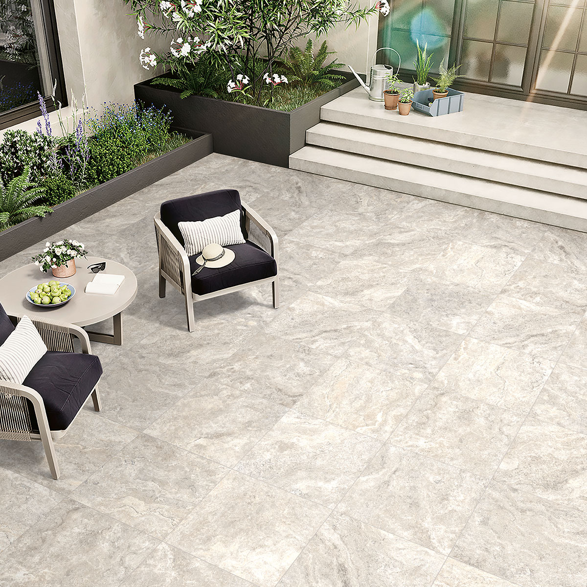 Travertino bianco travertine look tiles by Stone3 Brisbane
