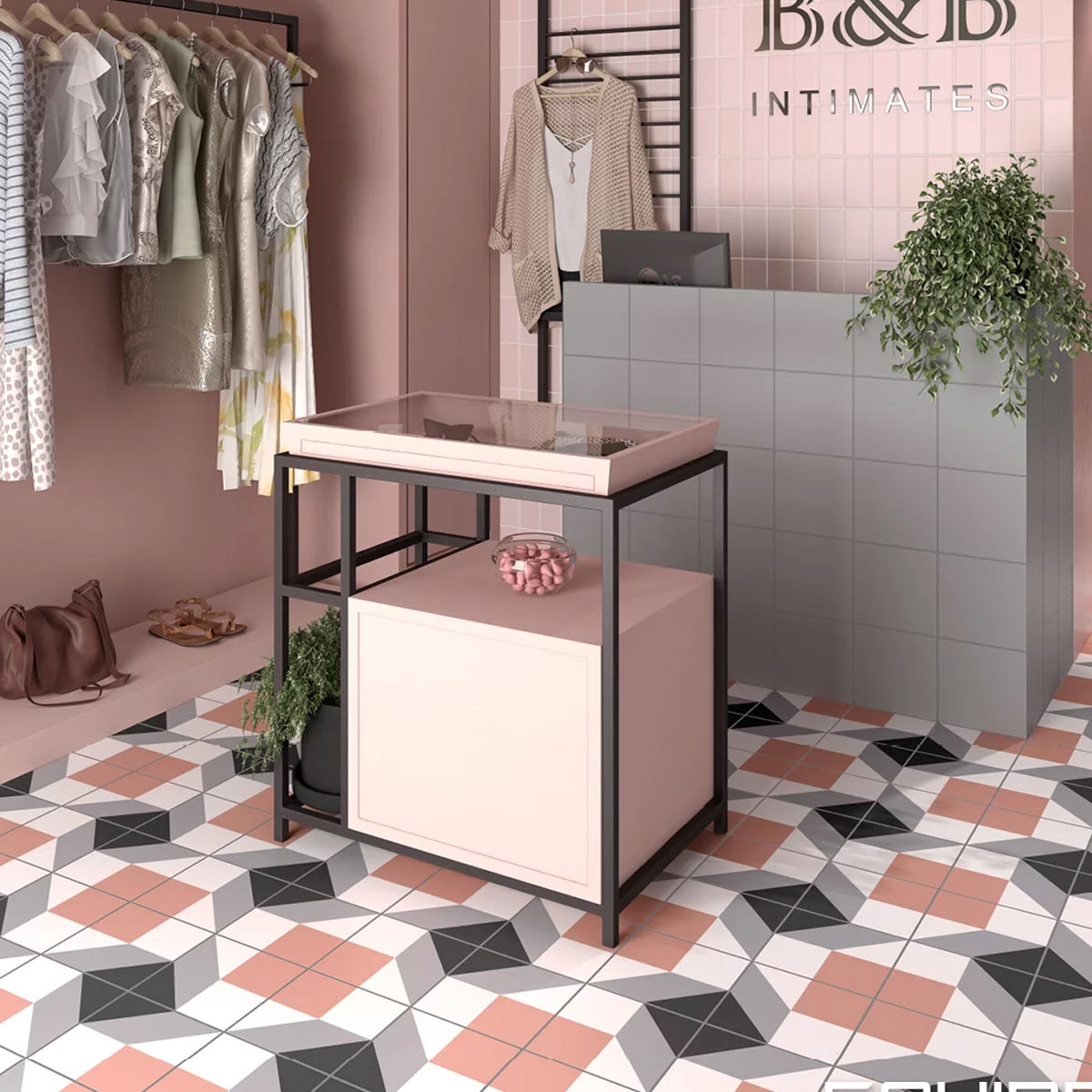 Bauhome Square Cement Look Tile in Grau by Stone3 Brisbane