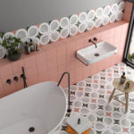 Bauhome Square Cement Look Tile in Rose by Stone3 Brisbane