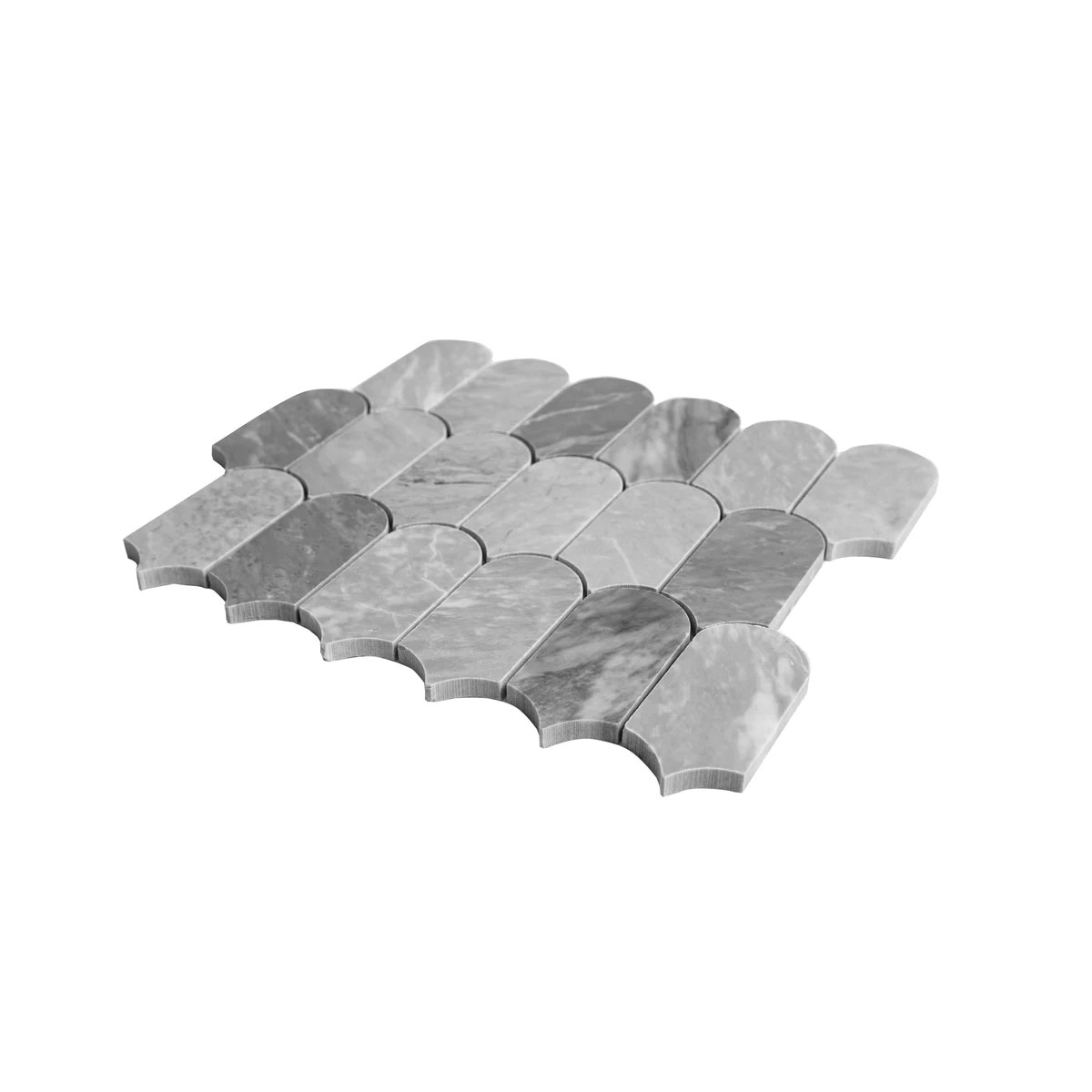 Cascade Carrara Grey Marble Mosaic Tiles by Stone3 Brisbane