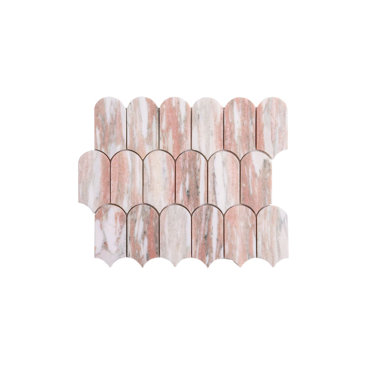 Cascade Norwegian Rose Marble Mosaic Tiles by Stone3 Brisbane