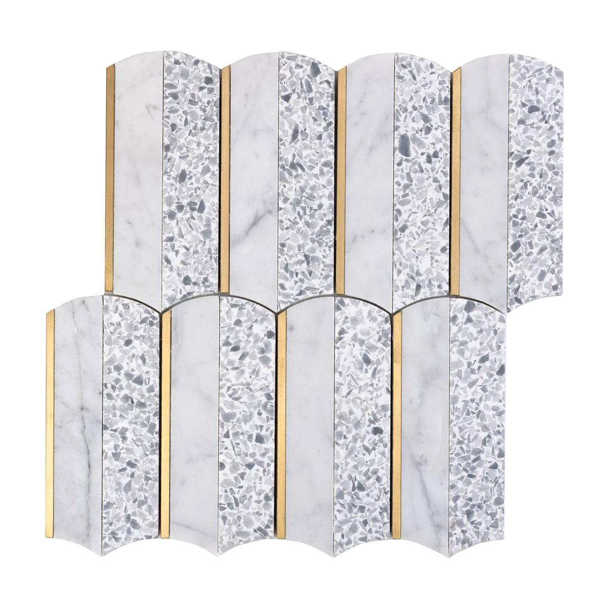 Cascade Terrazzo Carrara Grey Marble Mosaic Tiles by Stone3 Brisbane