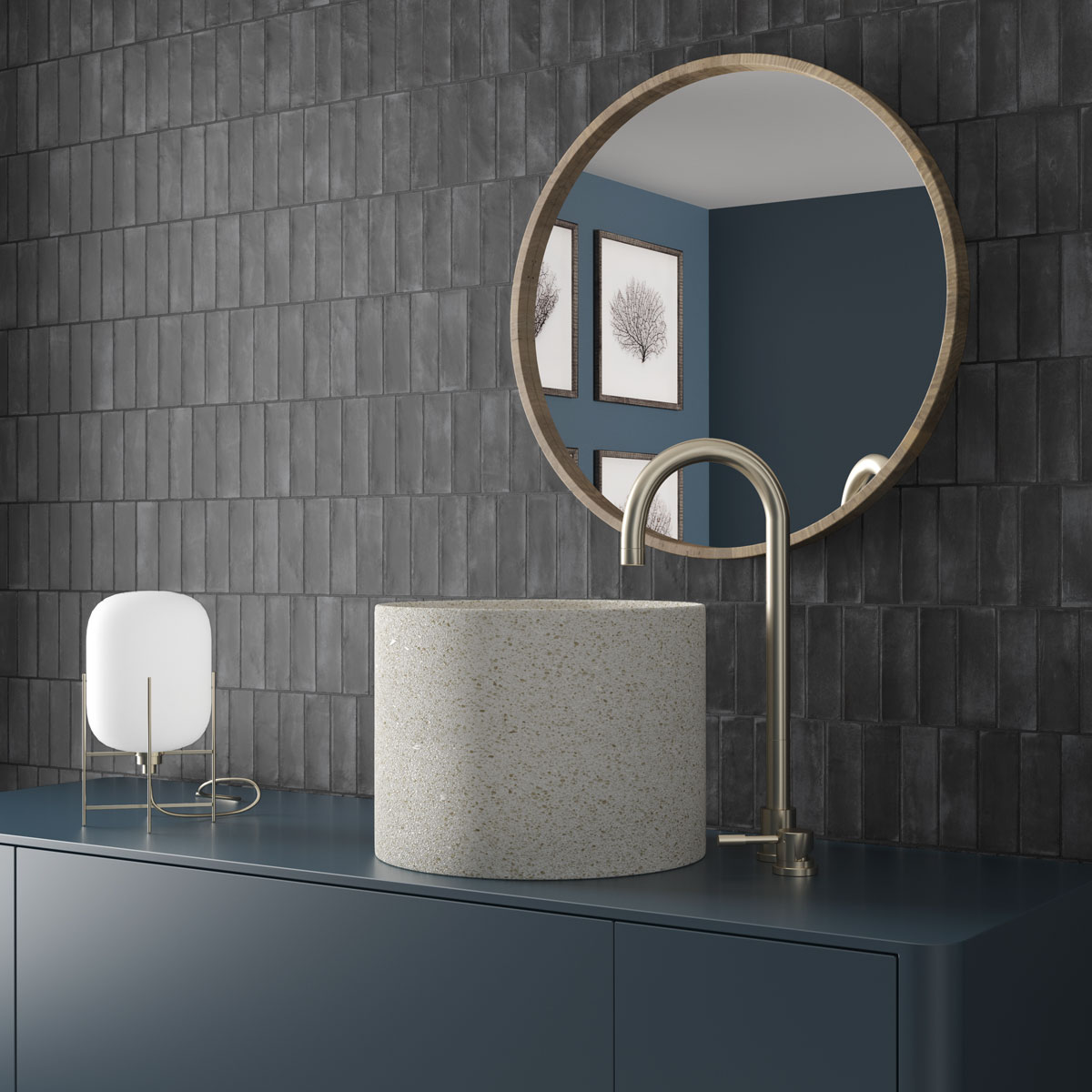 Coco Black Hat Matt Subway Tiles by Stone3 Brisbane