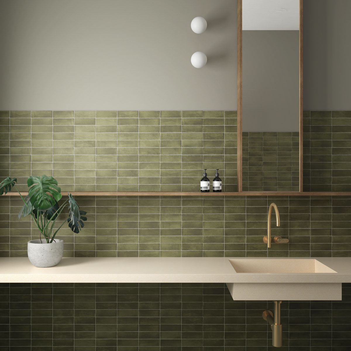 Coco Verd Matt Subway Tiles by Stone3 Brisbane