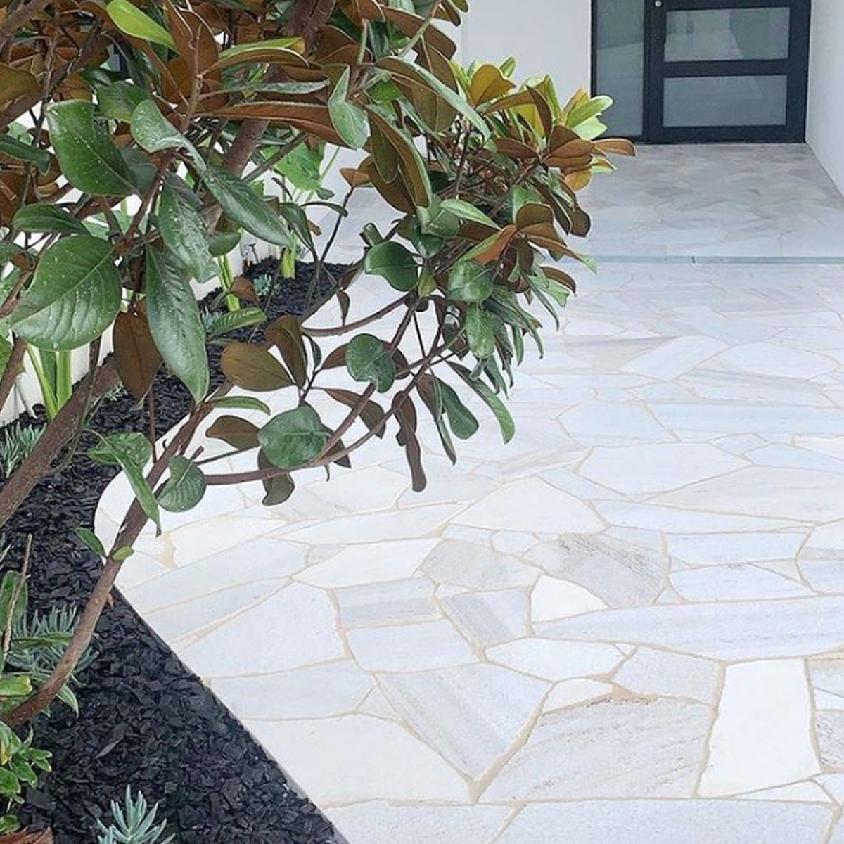 Natural Stone Crazy Pave in White Quartz by Stone3 Brisbane