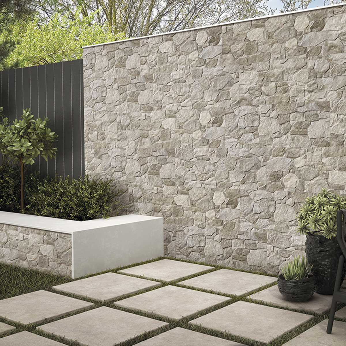 Terranova Porcelain Crazy Pave in Noce by Stone3 Brisbane