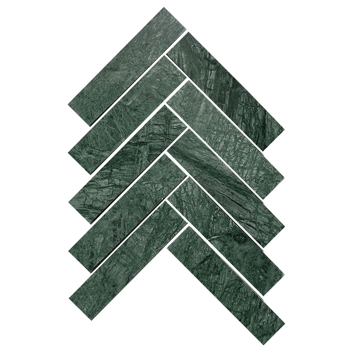 Artemis - Indian Green - Herringbone - Marble Tiles - Stone3 Brisbane