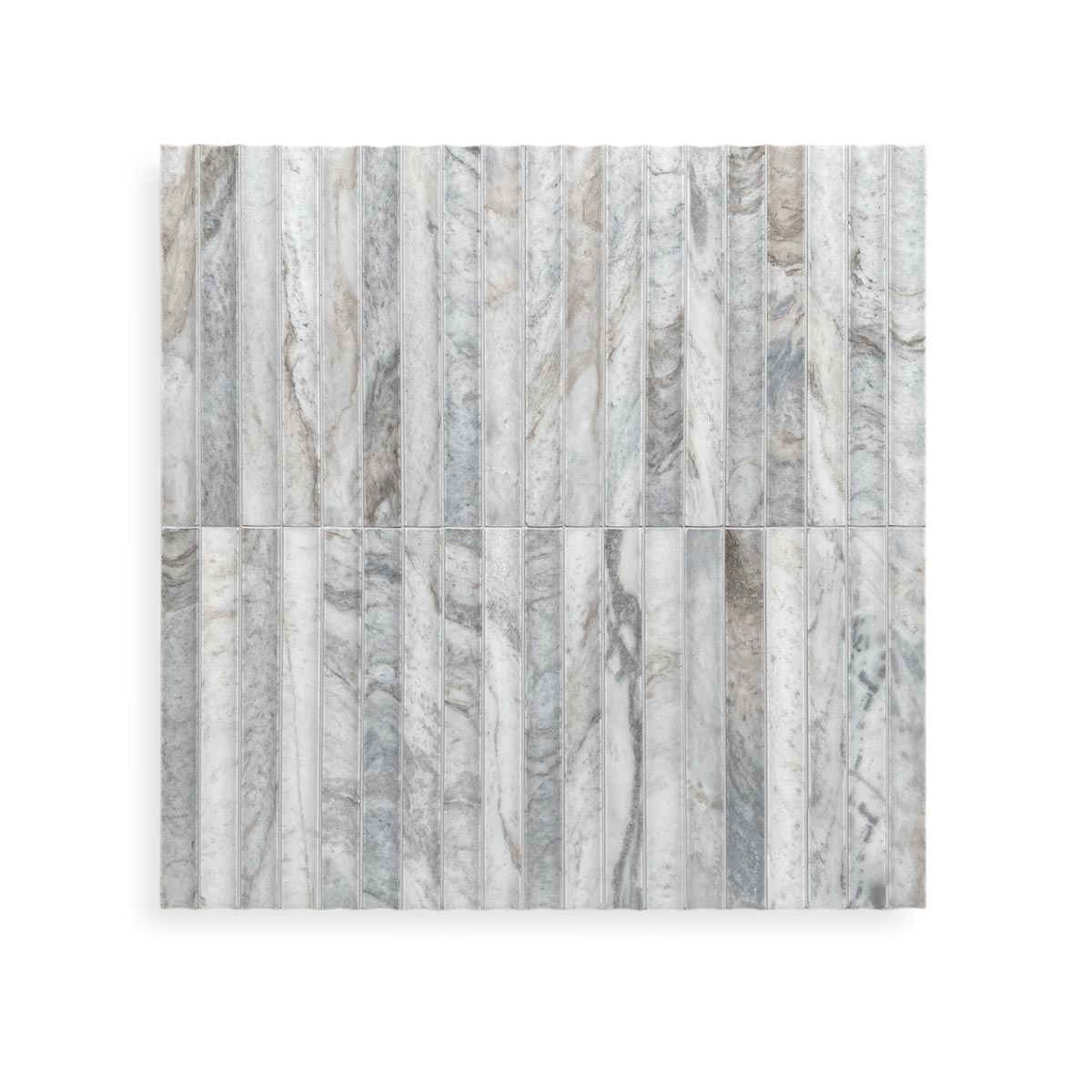 Concave Flute in Bianco Oro Marble Mosaics by Stone 3 Brisbane