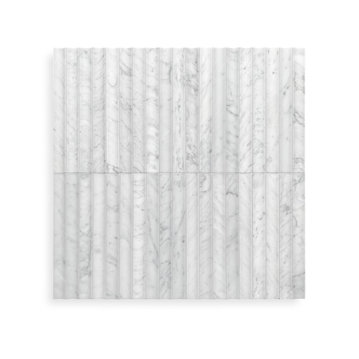 Concave Flute in Carrara C Marble Mosaics by Stone3 Brisbane