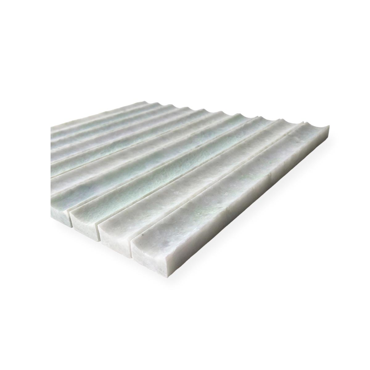 Concave Flute in Verdi Cristallo Marble Mosaics by Stone3 Brisbane