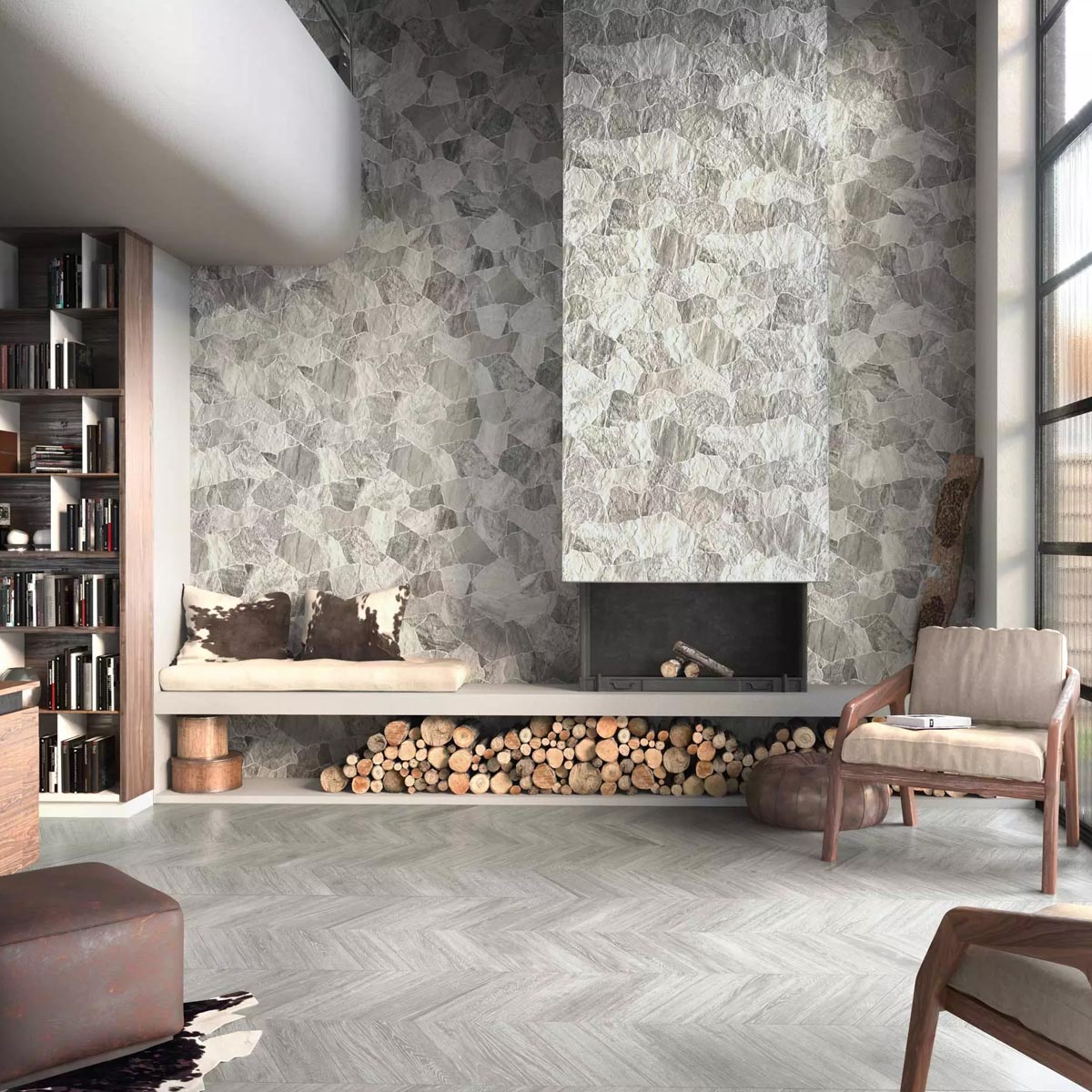 Sella crazy pave stone look tiles in grey by Stone3 Brisbane