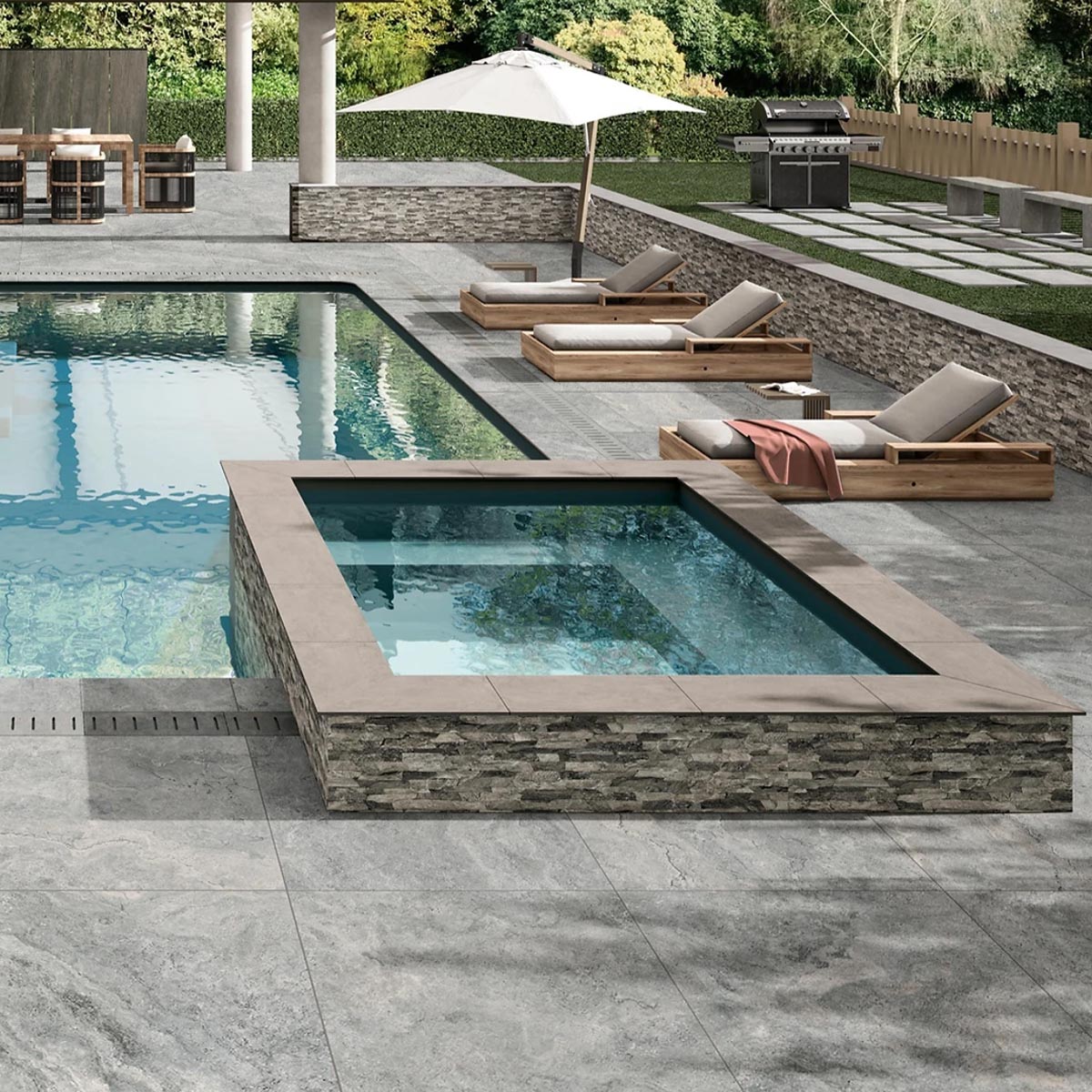 Travertino pearl travertine look tiles by Stone3 Brisbane