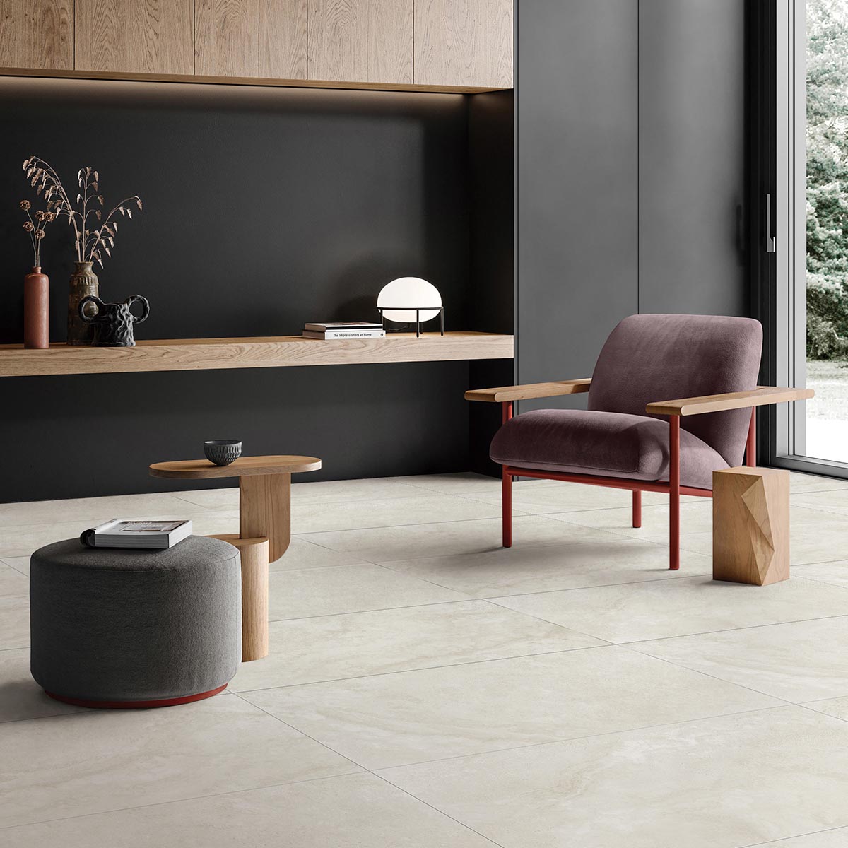 Trevi in beige a travertine stone look tile by Stone3