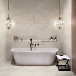 Trevi in beige a travertine stone look tile by Stone3