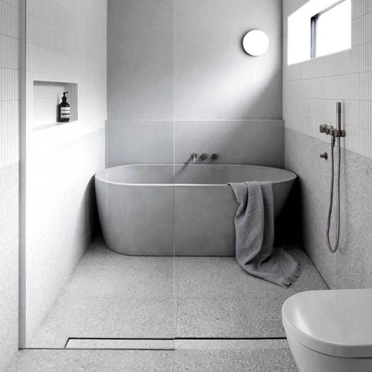 Real Terrazzo tiles in Light Grey by Stone3 Brisbane and Melbourne