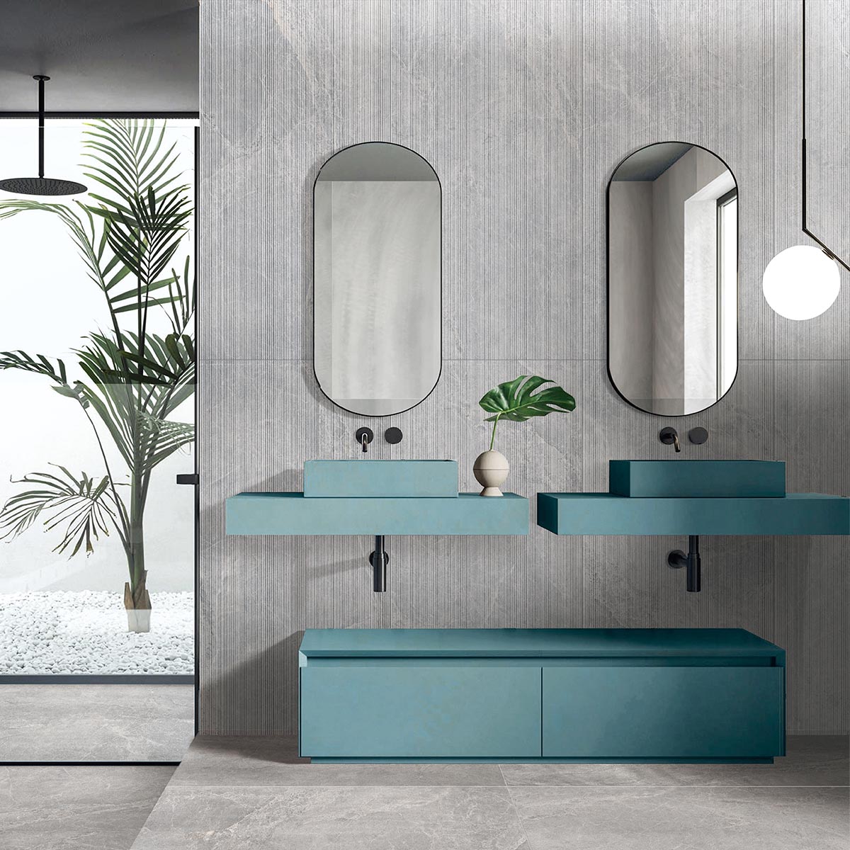 Pisa in grey limestone look tiles by Stone3 Brisbane