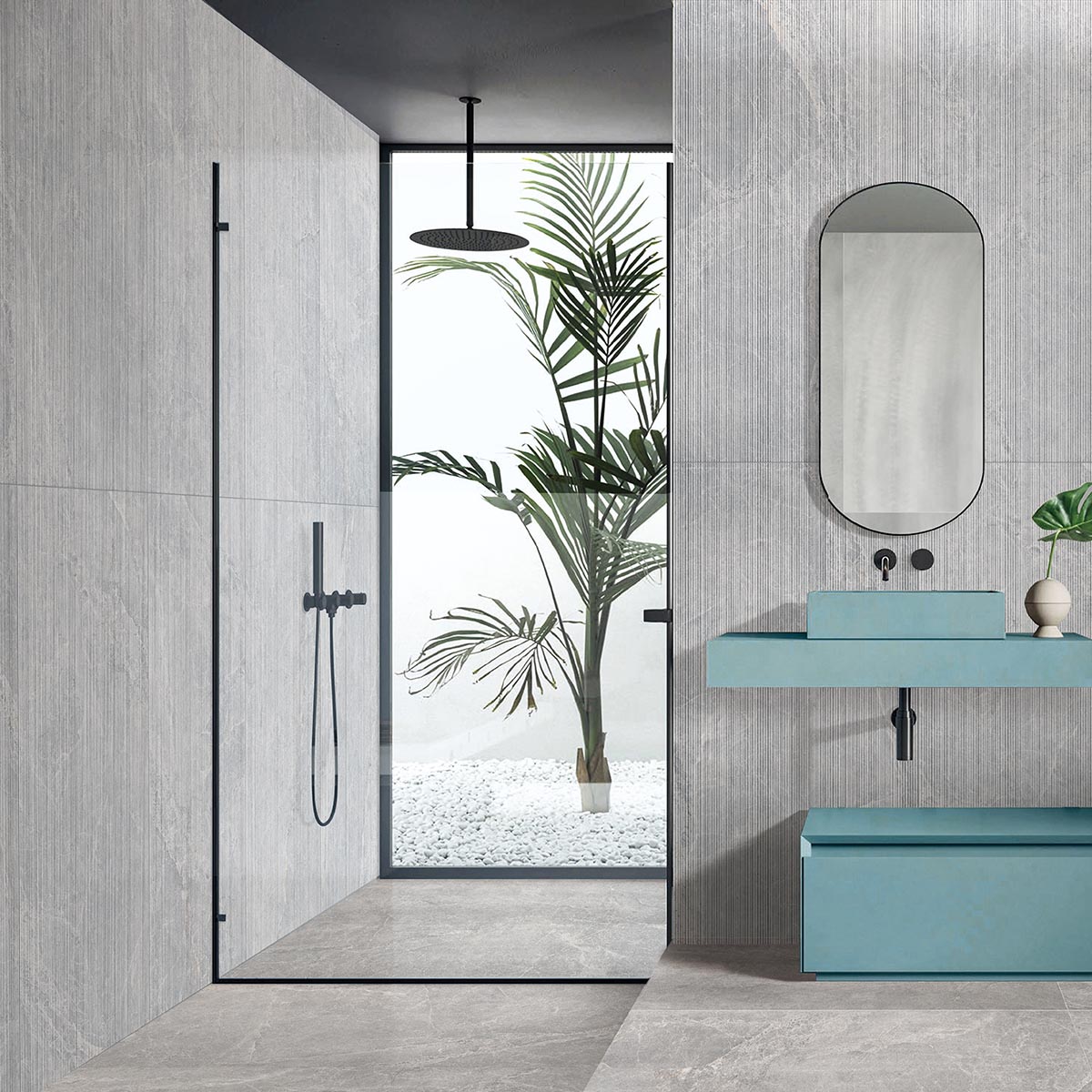 Pisa in grey limestone look tiles by Stone3 Brisbane