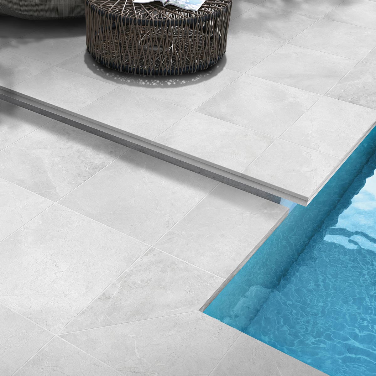 Chiswick Pool Coping in white by Stone3 Brisbane