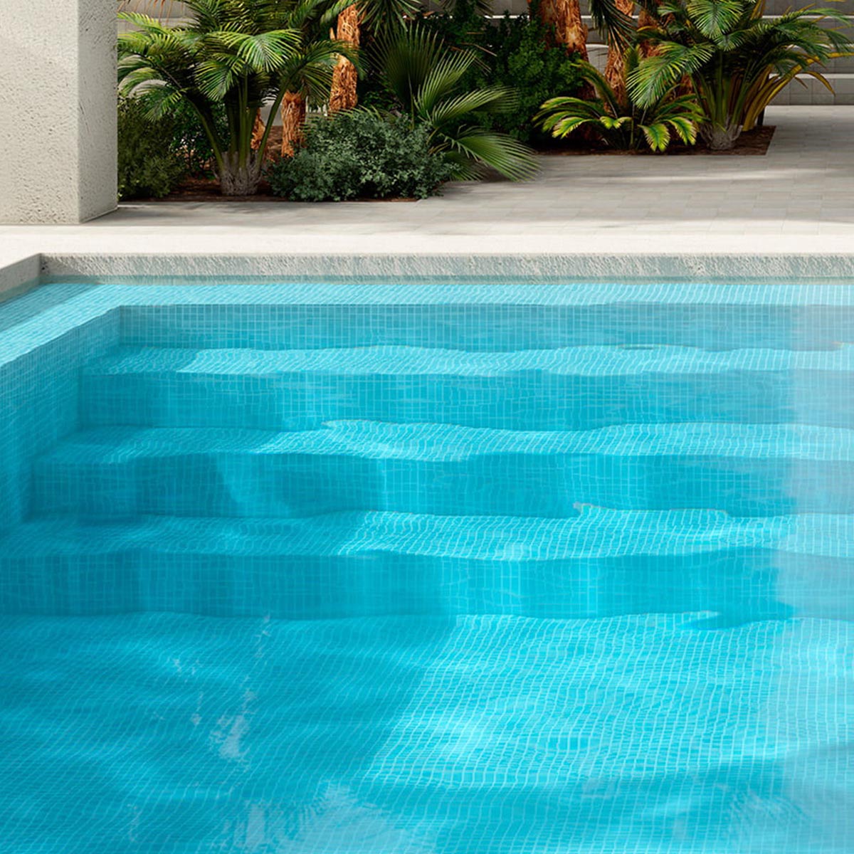 Alttoglass pool mosaics in fog azul celeste 3004 by Stone3 Brisbane