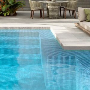 Alttoglass pool mosaics in fog azul claro 3003 by Stone3 Brisbane