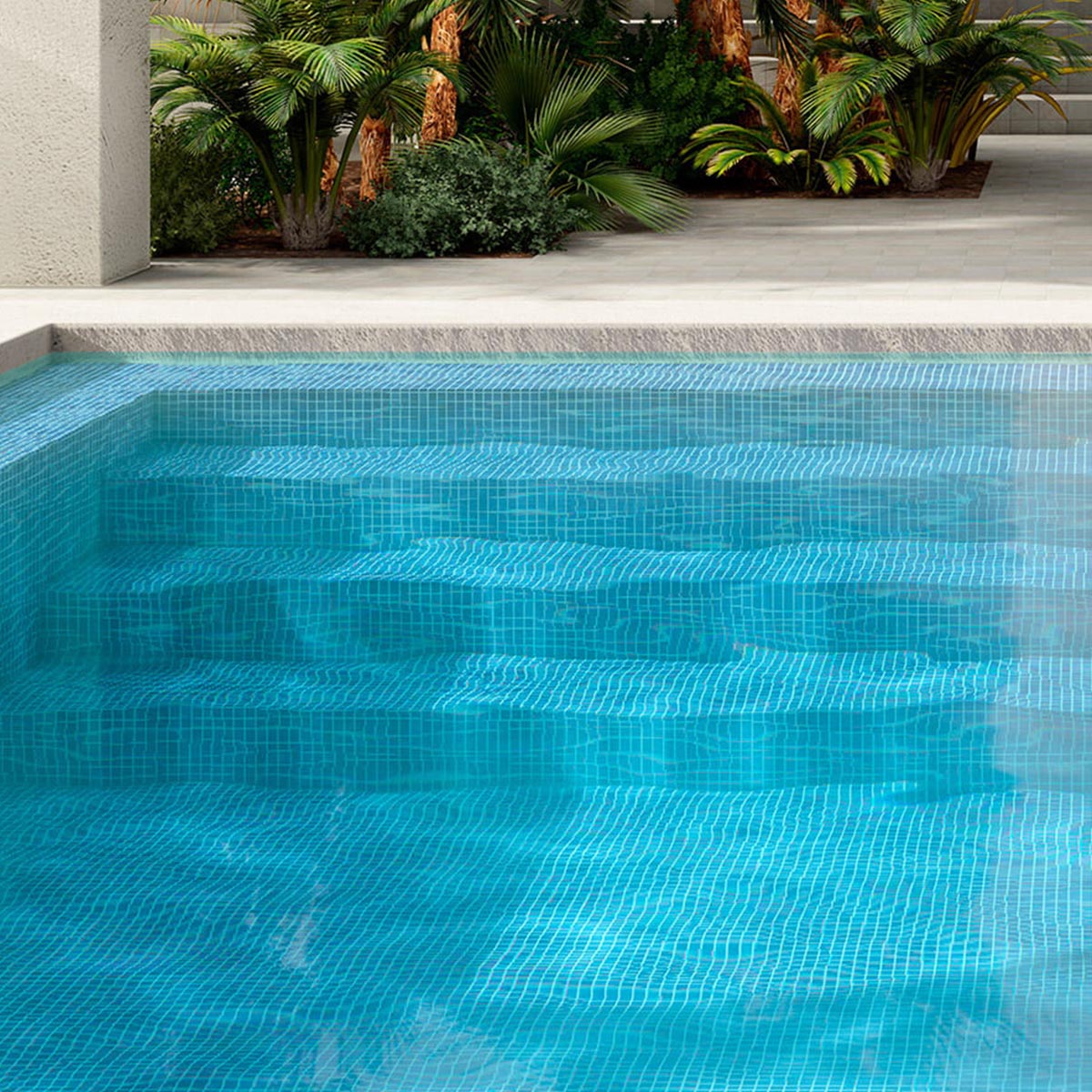 Alttoglass pool mosaics in fog azul claro 3003 by Stone3 Brisbane