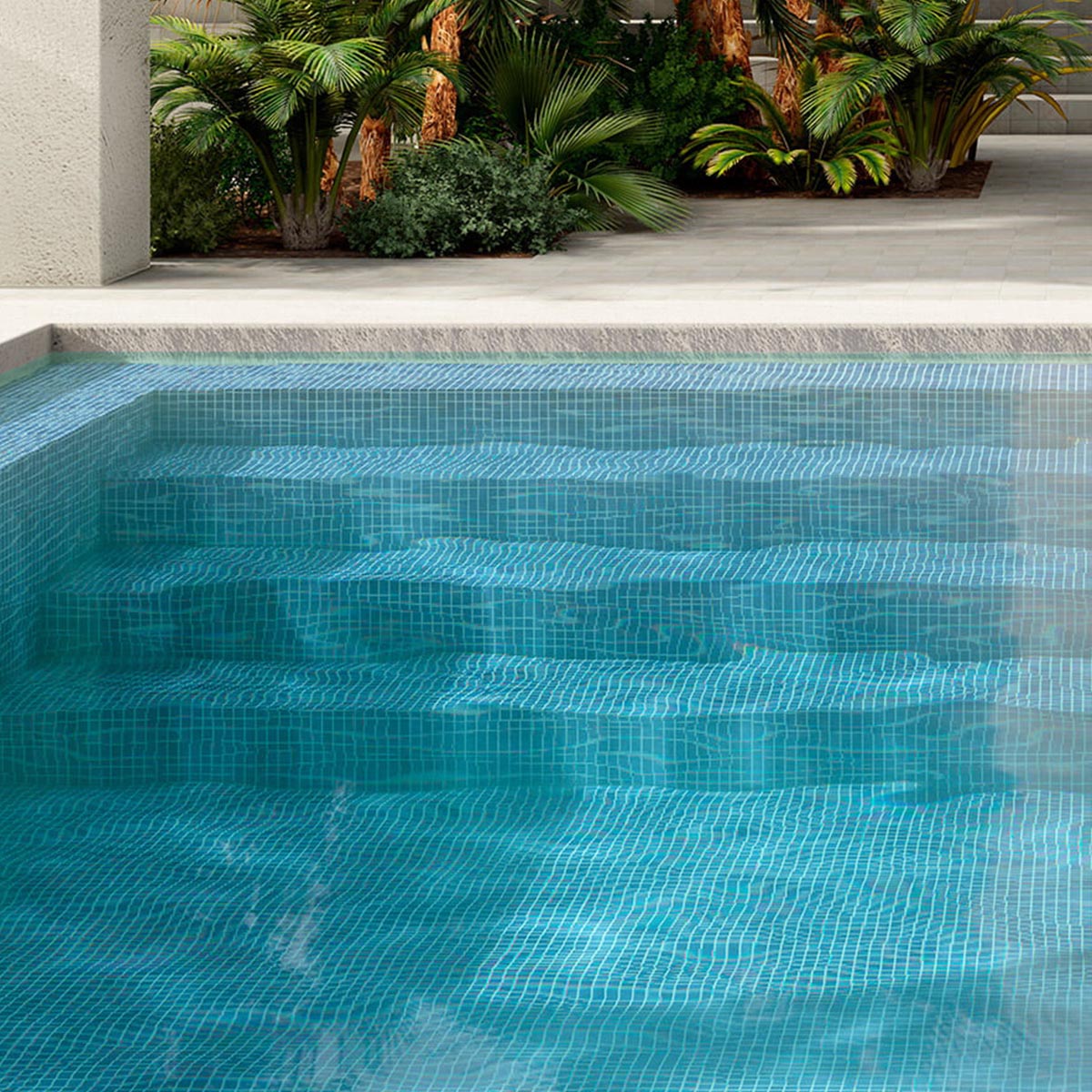 Alttoglass pool mosaics in fog azul 3002 by Stone3 Brisbane