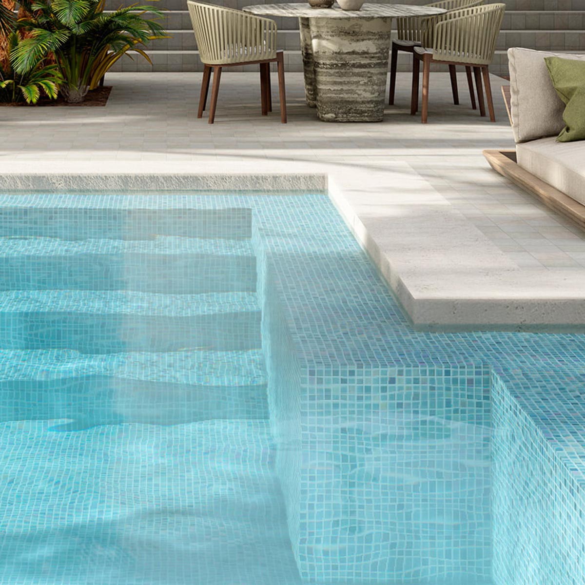 Alttoglass pool mosaics in iris mix light 7804 by Stone3 Brisbane