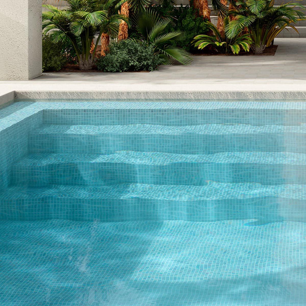 Alttoglass pool mosaics in iris mix light 7804 by Stone3 Brisbane