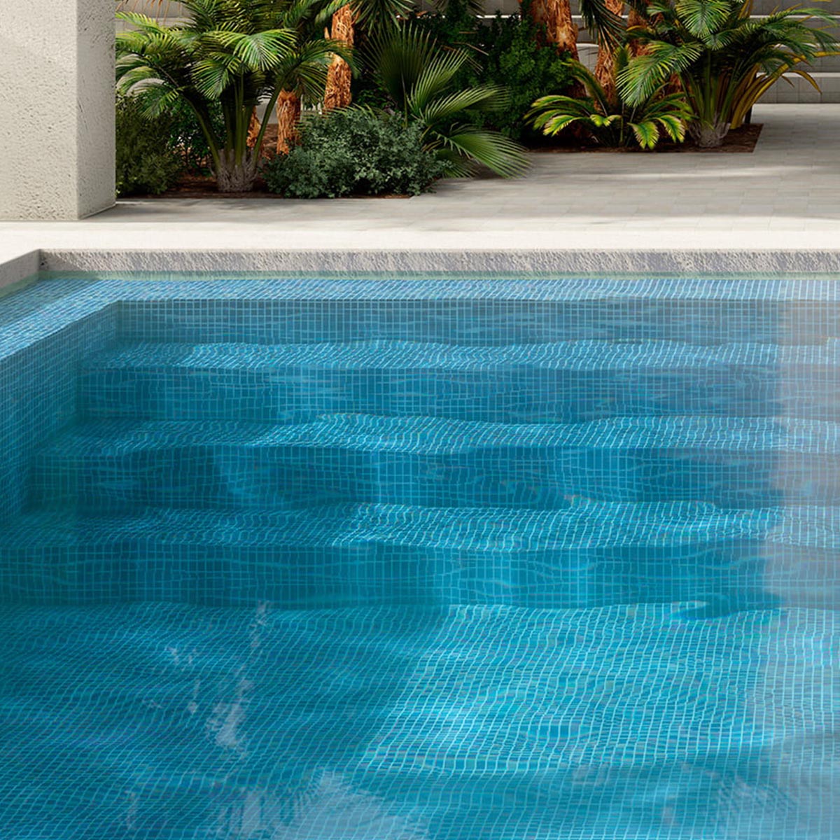 Alttoglass pool mosaics in iris mix medium 7803 by Stone3 Brisbane