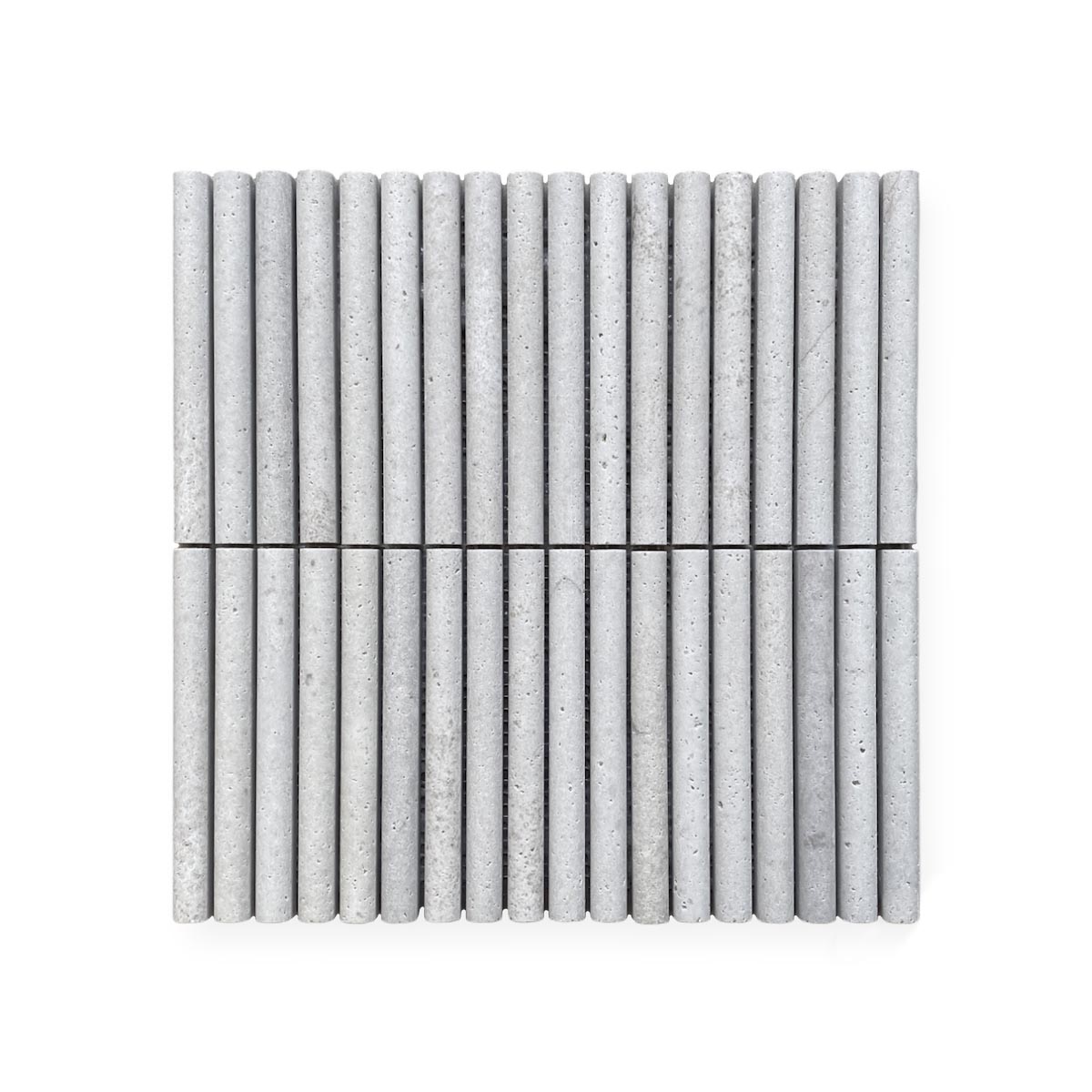 Mini Flute Marble Mosaic Tiles in Travertine Gris Honed by Stone3 Brisbane