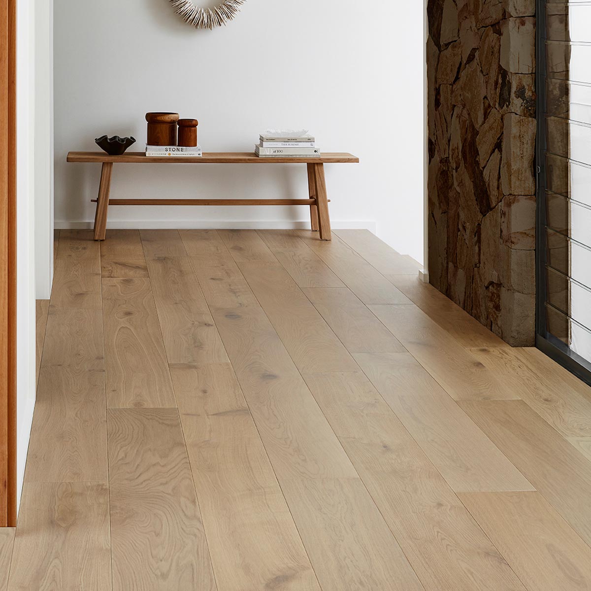 Prestige Oak engineered timber in glacier by Stone3 Brisbane