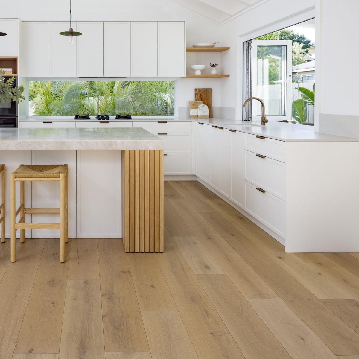 Prestige Oak engineered timber in straw by Stone3 Brisbane