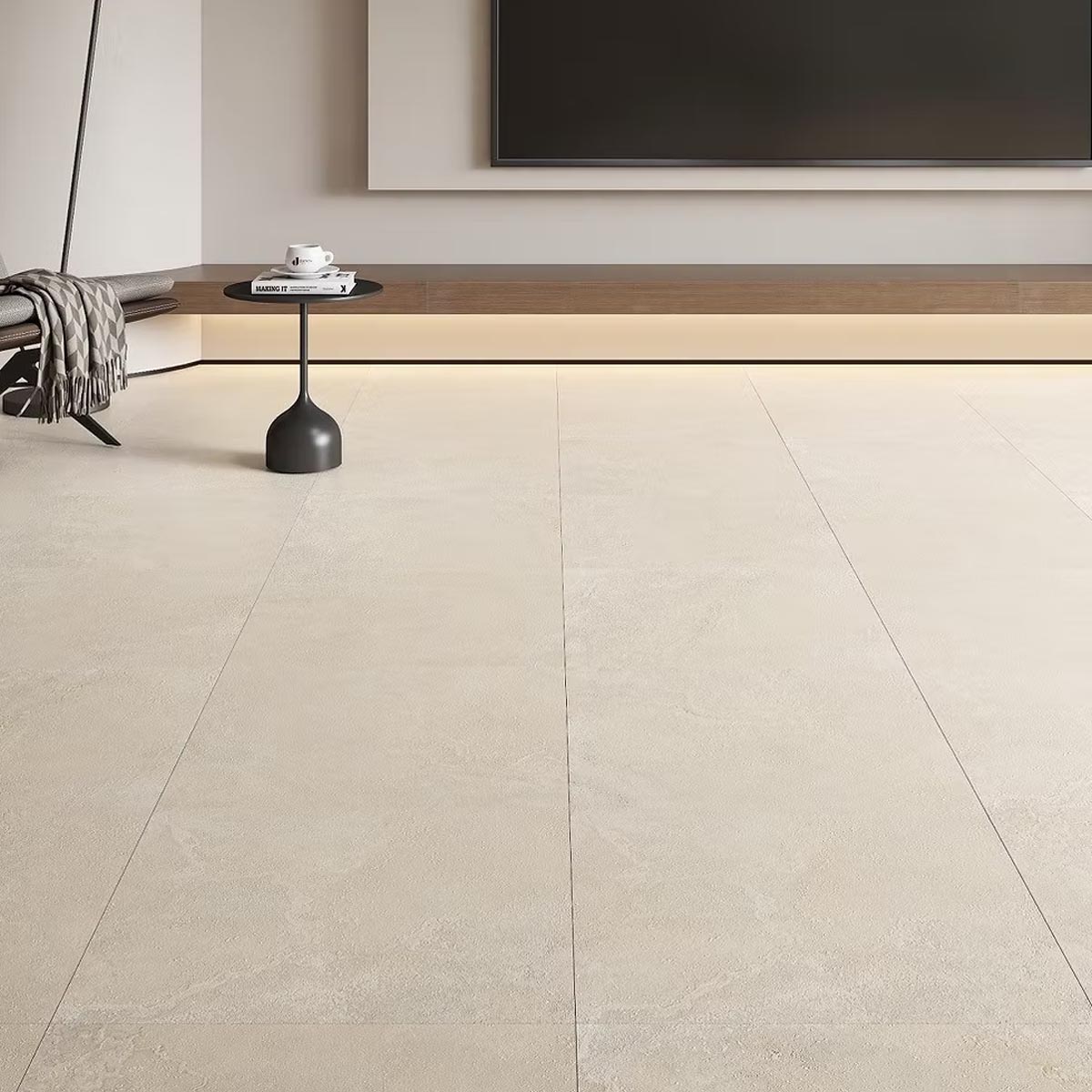 Tufa Xcut in ivory a travertine stone look tile by Stone3 Brisbane