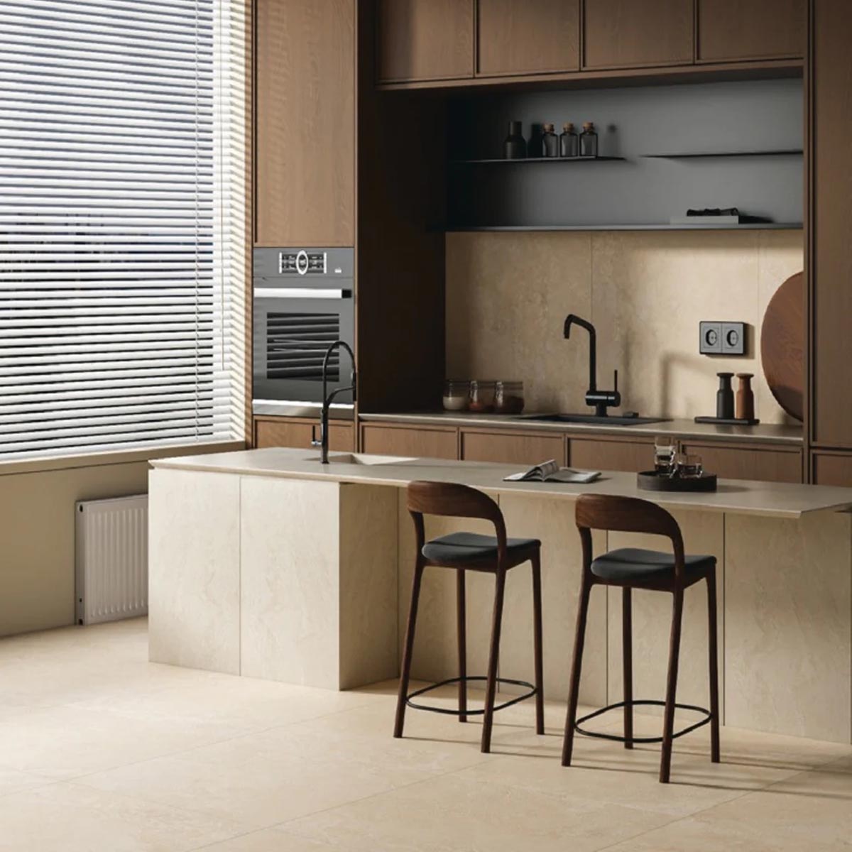 Tufa Xcut in ivory a travertine stone look tile by Stone3 Brisbane