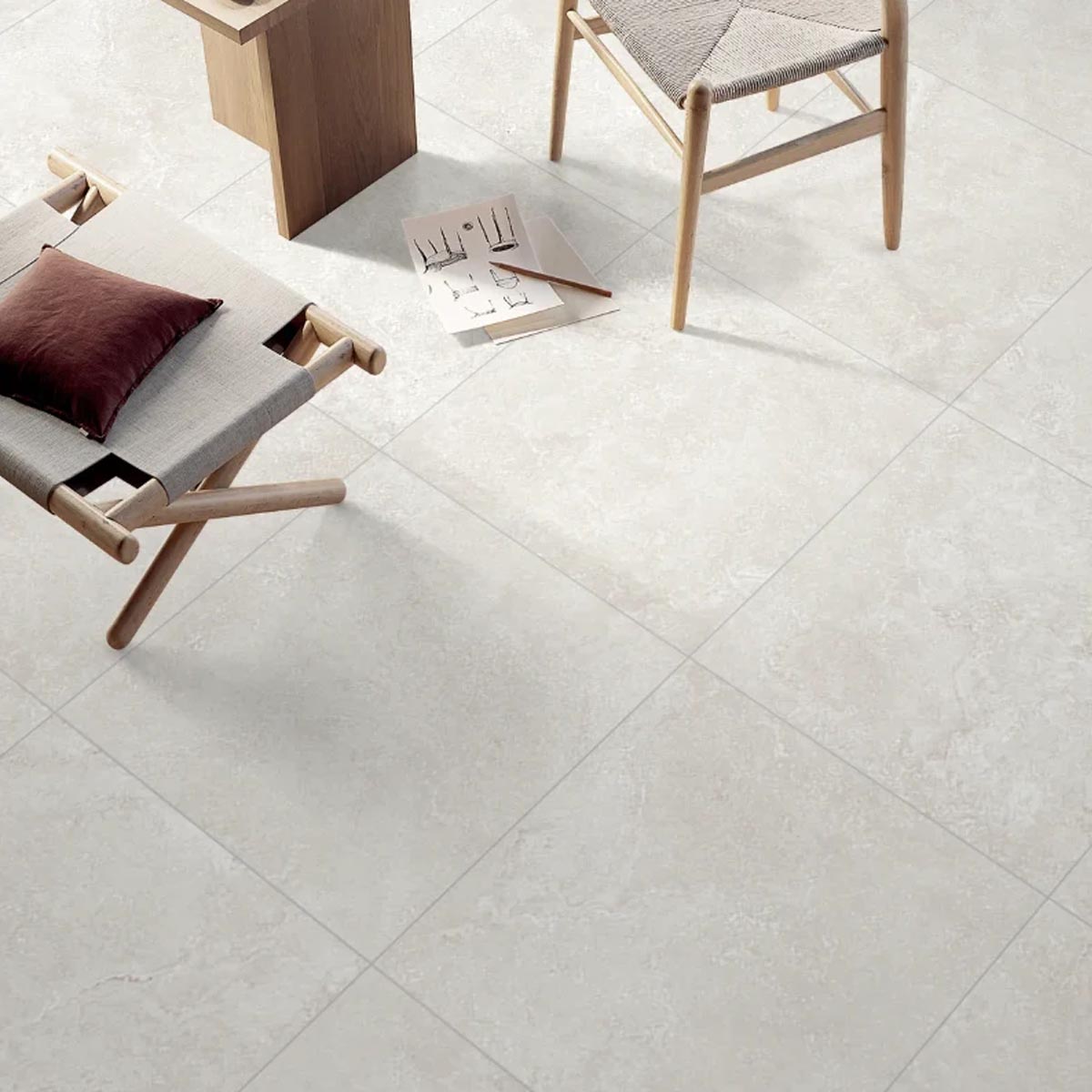 Tufa Xcut in Off White a travertine stone look tile by Stone3 Brisbane