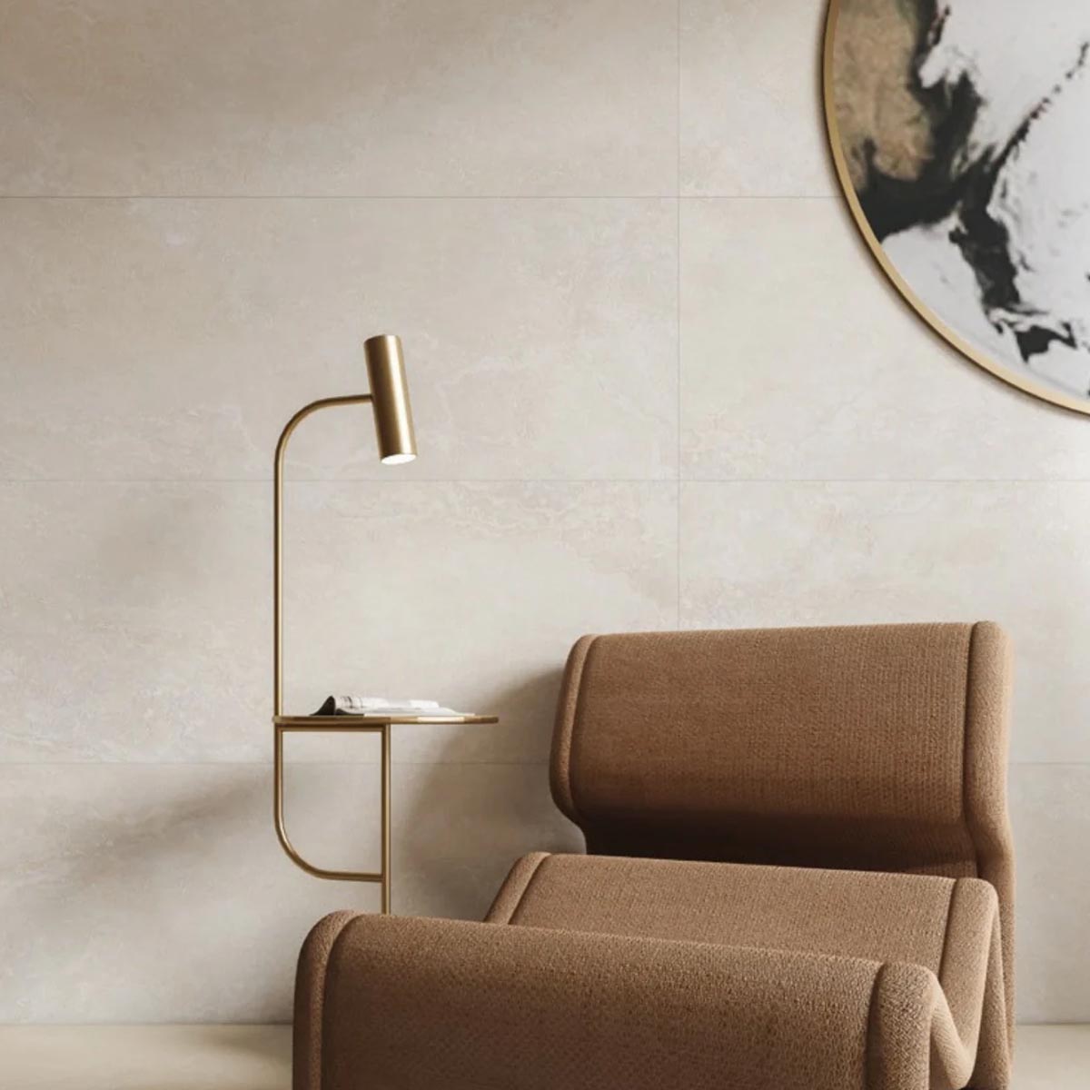 Tufa Xcut in Off White a travertine stone look tile by Stone3 Brisbane